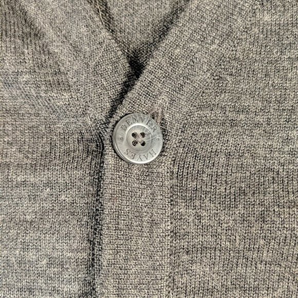 Denver Hayes 100% Merino Wool Button Up Vest Mens XL Charcoal Grey Gray SDA-724 - Picture 4 of 9